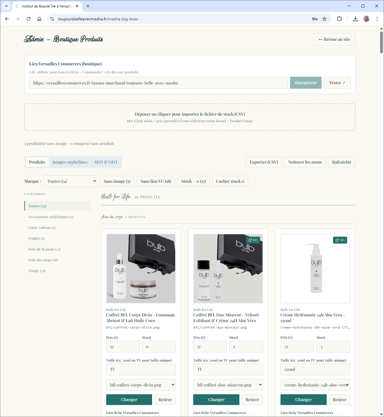 E-commerce intégré