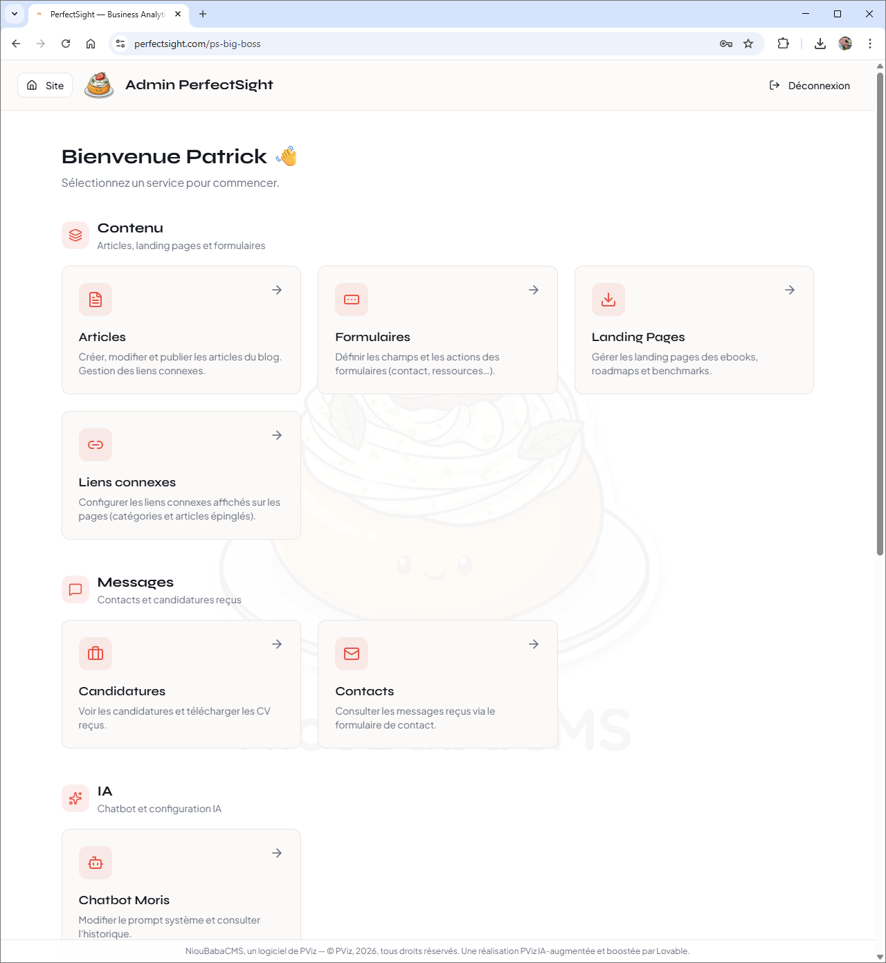 NiouBabaHub — Dashboard éditorial