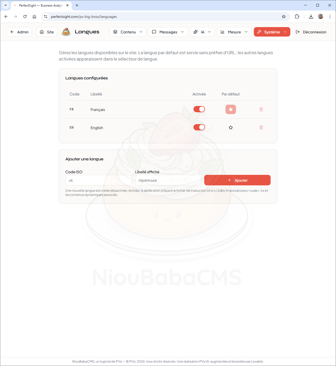Multi-langues natif